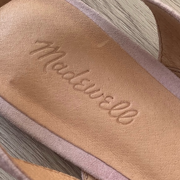 Madewell The Ava Slingback Flat Loafer in Light Pink Soft Suede Leather Flats - Picture 5 of 6